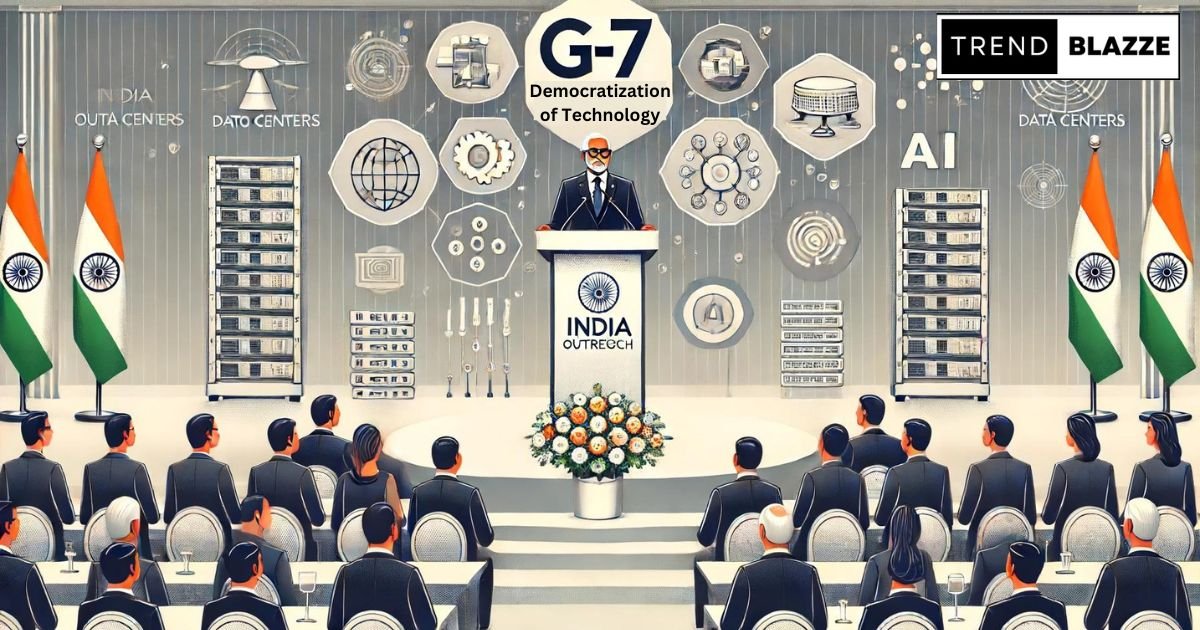 Prime Minister Emphasizes Democratization of Technology at G-7 Summit